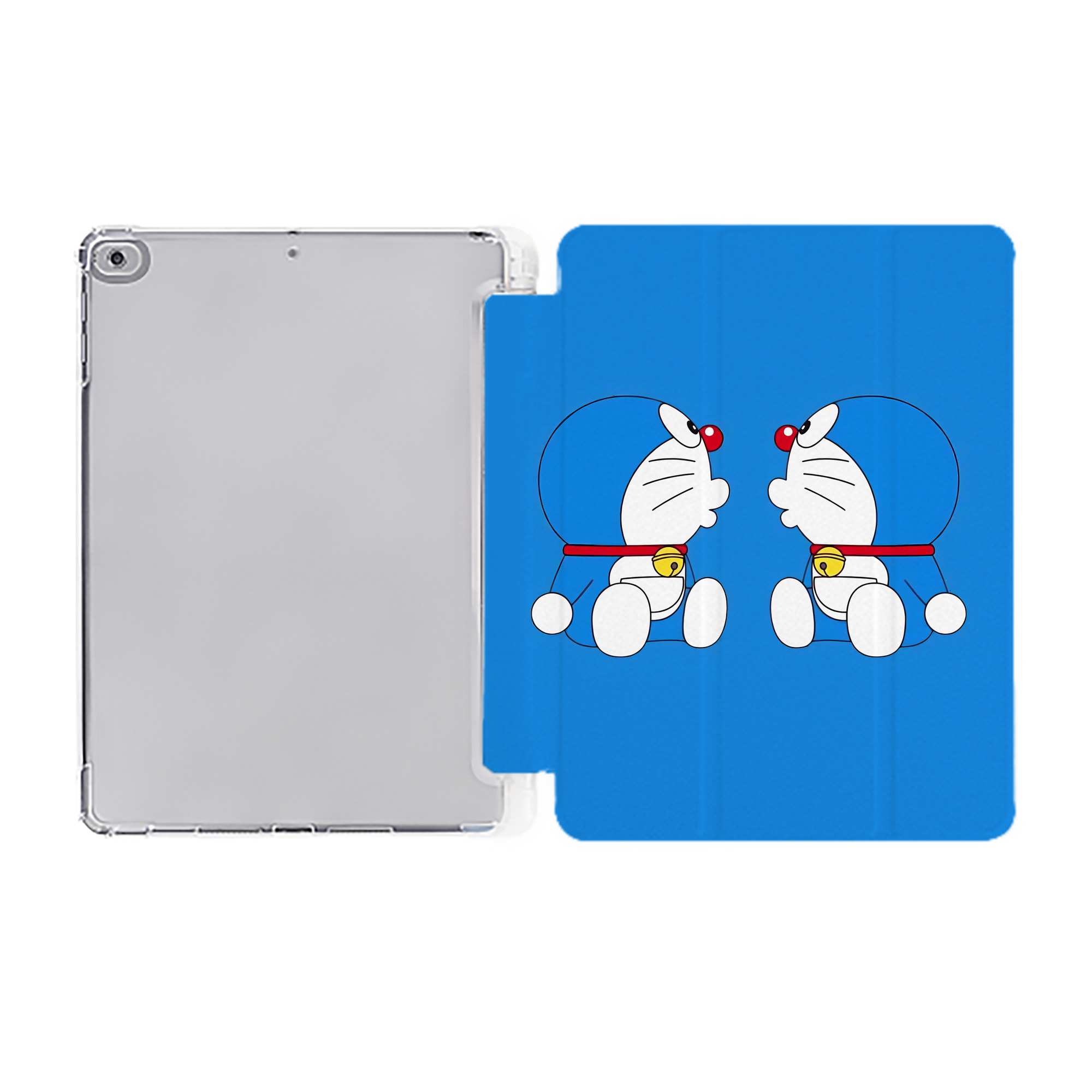 （画像用） ドラえもん Doraemon IPad ケース ペン収納付き 三つ折りスタンド PUレザー×シリコン 対応機種9.5/10.5/10.9インチ